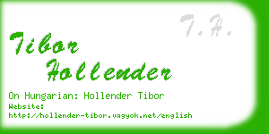 tibor hollender business card